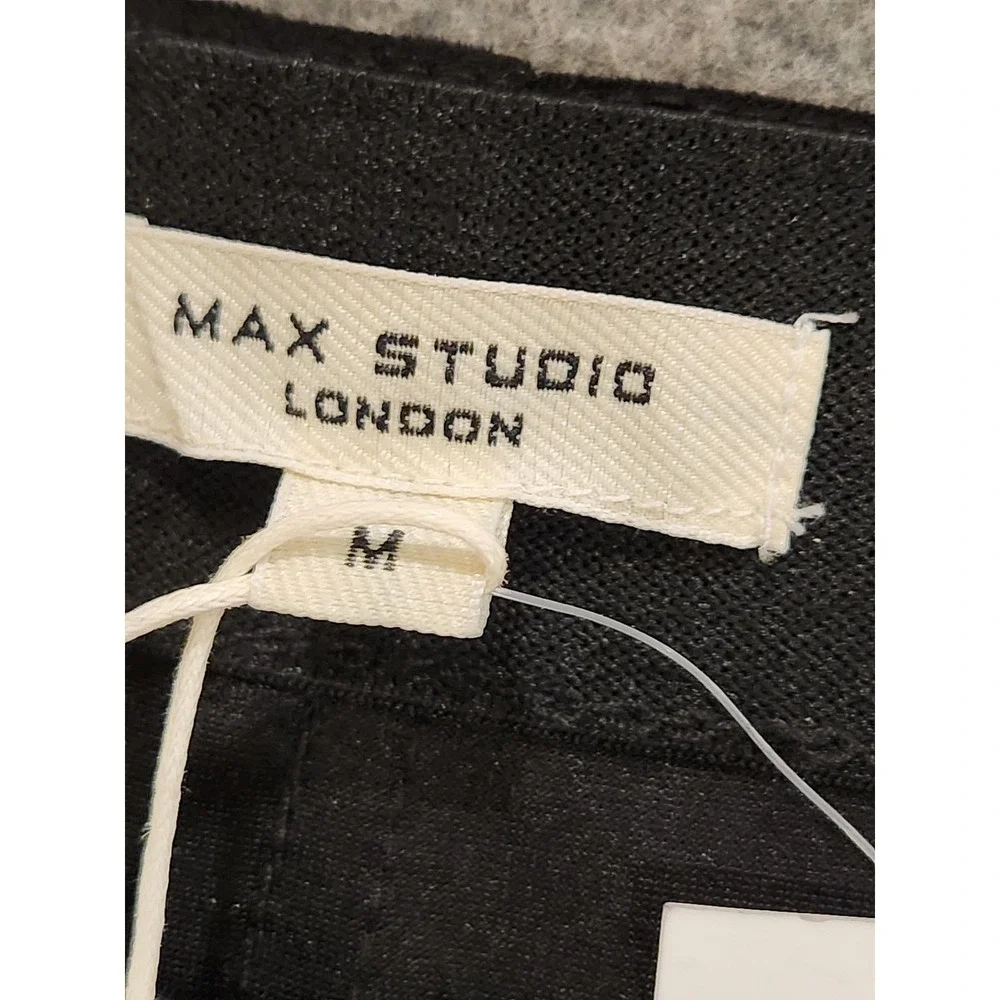 Max Studio Skirt Womens Medium Black Faux Suede Mini Pull On Stretch MSRP‎ $118